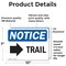 Signmission Trail (Right Arrow) Sign With Symbol, 10 in W x Rectangle, Vinyl Decal OS-2PACK-NS-D-710-L-18711 - alternate 5